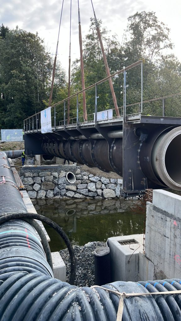 25-Meter-Brücke für die Landesgartenschau 2024 Nahaufnahme